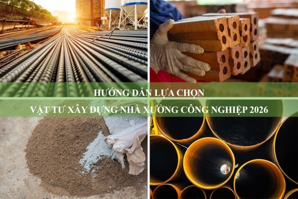 Hướng dẫn lựa chọn vật tư xây dựng nhà xưởng công nghiệp 2026